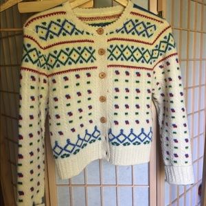 Vintage Hand made, unique piece. wool sweater.